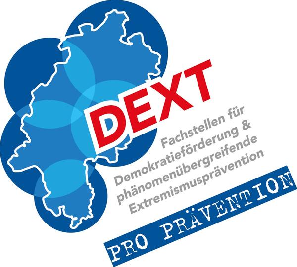 Logo des Projekts DEXT Fachstellen fr Demokratiefrderung und phnomenbergreifende Extremismusprvention - Pro Prvention im Kreis Offenbach.
