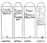 Skizze des Kaisersteins Mrfelden.