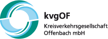 Logo "kvgOF Kreisverkehrsgesellschaft Offenbach mbH".