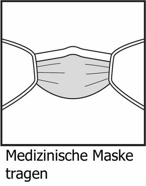 Medizinische Maske tragen