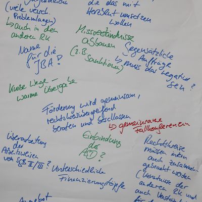 AG Jugendberufsagentur Dietzenbach - schriftliche Infos auf einem Papiar.
