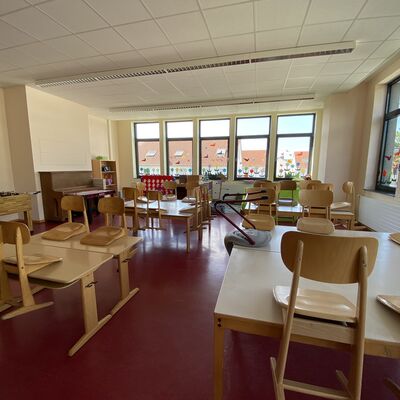 Klassenzimmer in der Grundschule am Hengstbach.