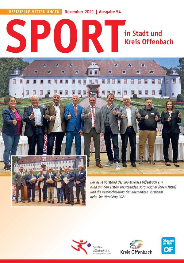 Titelbild Magazin "SPORT in Stadt und Kreis Offenbach" Ausgabe 54 - Dezember 2021