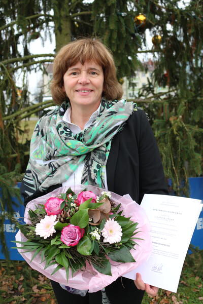 Erste Kreisbeigeordnete Claudia Jger nach der Wiederwahl durch den Kreistag.
