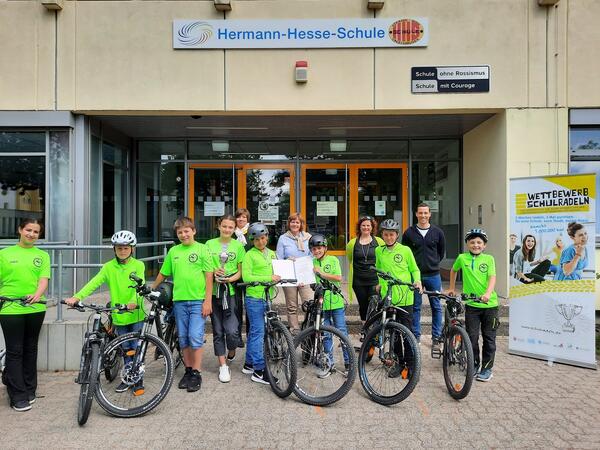 Wettbewerb "Schulradeln" 2021 - 3. Platz Hermann-Hesse-Schule, Obertshausen