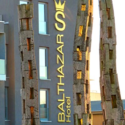 Außenansicht Hotel BalthazarS in Seligenstadt.