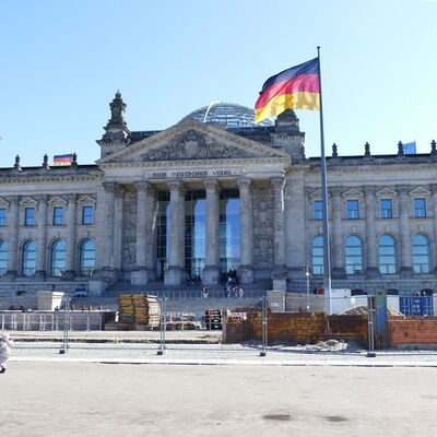 Das Reichtstagsgebäude in Berlin.