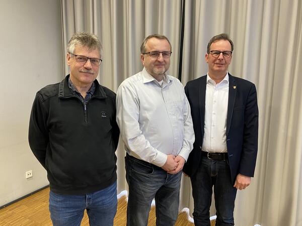 Der geschftsfhrende Vorstand des Landschaftspflegeverbandes: Brgermeister Alexander Bhn (rechts), Dr. Rdiger Werner (Mitte) und Gerold Eckert (links).