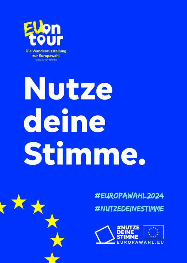 Plakat zur Wanderausstellung "EU on tour".