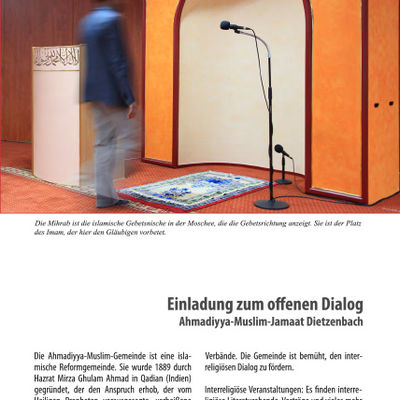 Seite 20 Einladung zum offenen Dialog mit der Ahmadiyya-Gemeinde Dietzenbach