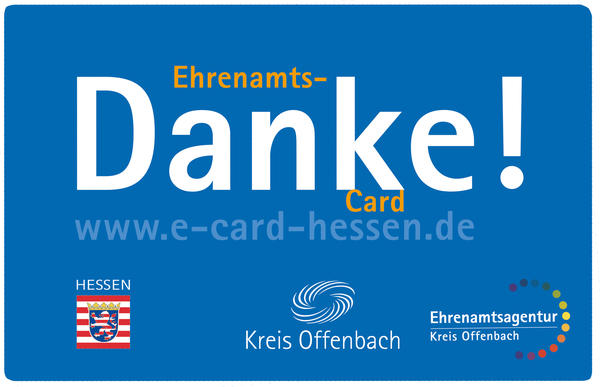 Die Vorderseite der E-Card im Kreis Offenbach.