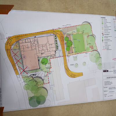 Bild vergr&ouml;&szlig;ern: Baustellenbesuch Waldschule: Plan
