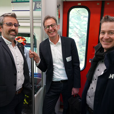 Bild vergr&ouml;&szlig;ern: Kreisbereisung ÖPNVenture: In der Bahn