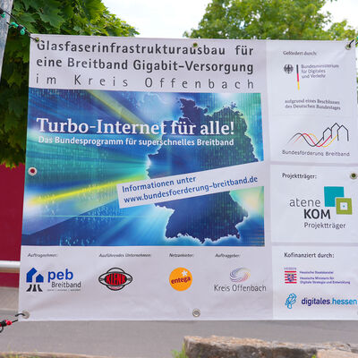 Bild vergr&ouml;&szlig;ern: Abschluss Breitbandförderprojekt: Banner
