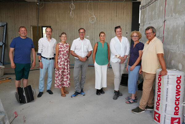 Baustellenbesuch Goetheschule: Gruppenfoto