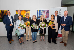 Vernissage der Ausstellung "Kunst im Kreishaus" mit fünf Künstlerinnen aus Rödermark