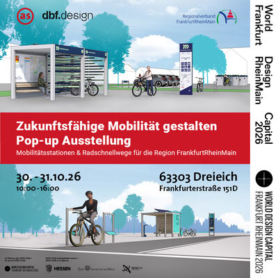 Einladung zur Ausstellung mit Konzeptskizzen zu beiden Projekten