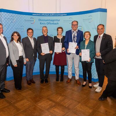 Verleihung des Landesehrenbriefes an Elke Mattil, Charlotte Rothman, Mattias Belz und Bernd Fenchel